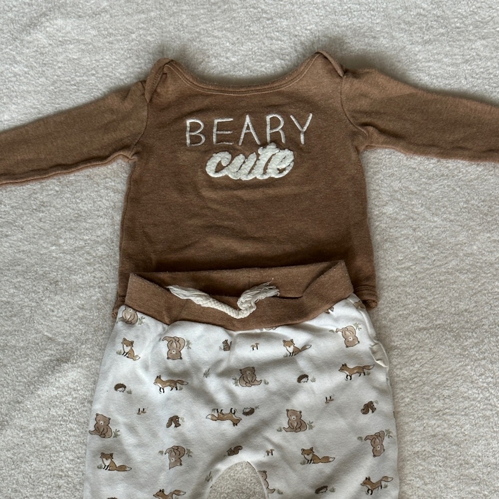 “Beary” Cute Outfit Set, 6-9M